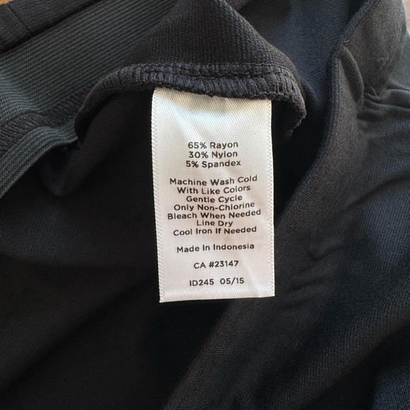 NWT Talbots Black Stretch Pants Medium Pull-On Slim Ankle Career Casual Comfort - Picture 4 of 8